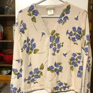 Lovely Cream, Blue and Green Sweater